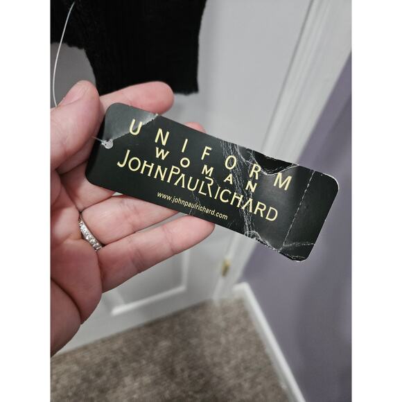 Vintage NWT Uniform Woman John Paul Richard Black Cowl Neck Sweater Size 1X - Picture 2 of 8